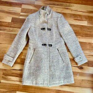Ivanka Trump Beige Wool-Blend Pea Coat